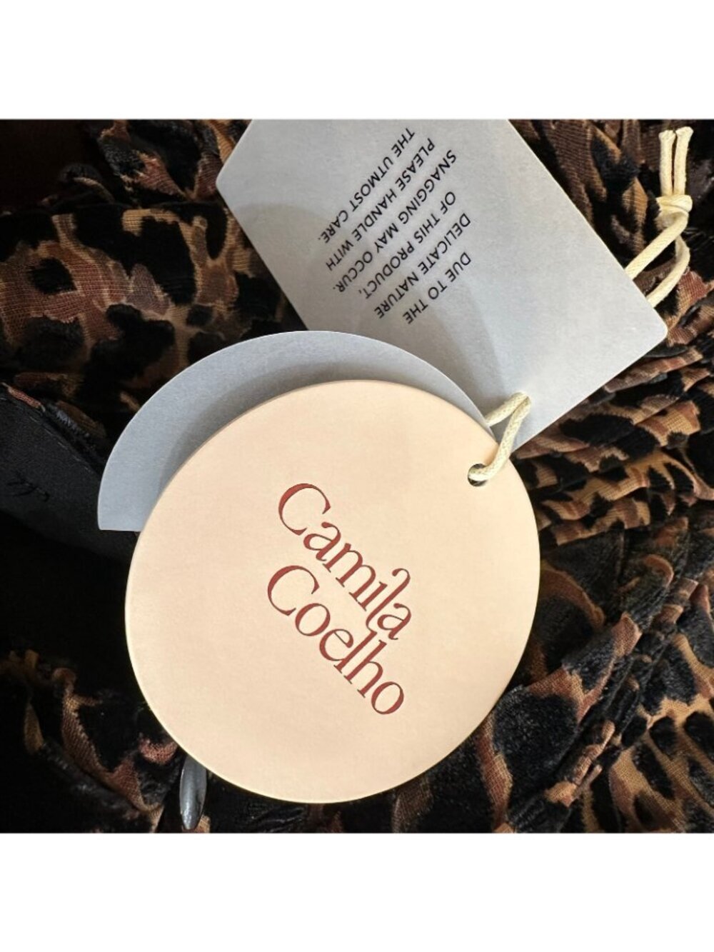 NWT Camila Coelho Kristi Top in Brown Leopard - Picture 8 of 8